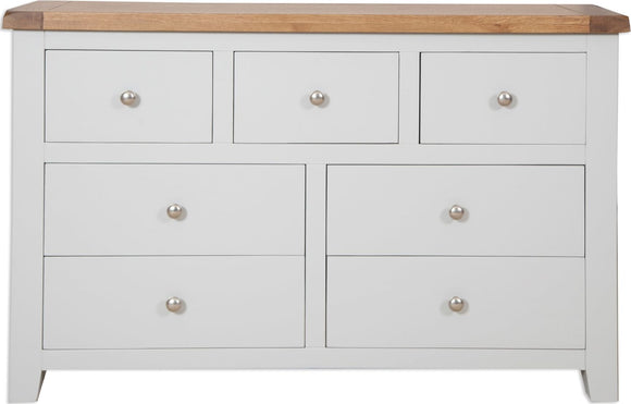 Canberra Grey 7 Drawer Wide Chest