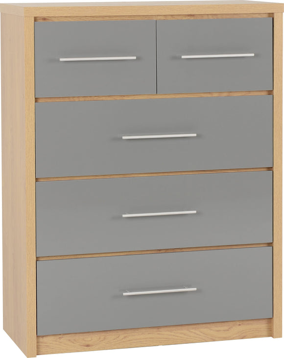 Cordoba 3+2 Drawer Chest - Grey