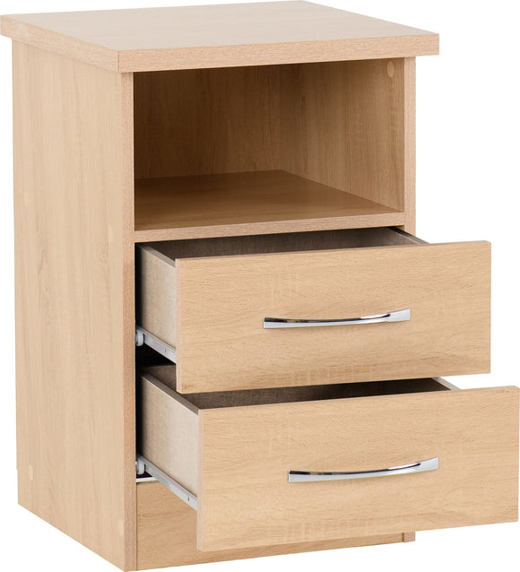 Utah 2 Drawer Bedside - Sonoma Oak Effect