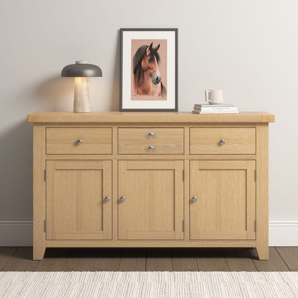 Windsford 3 Door 3 Drawer Sideboard - Natural Oak