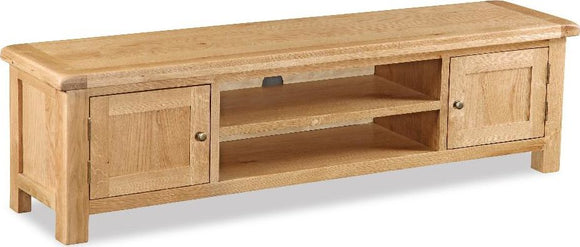 Manor Oak Large Low Line Media Stand