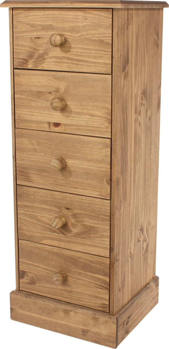 Cotswold 5 drawer narrow chest