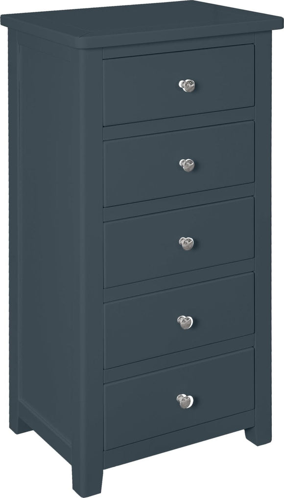 Henley 5 Drawer Narrow Chest-Blue