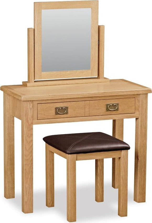 Manor Oak Lite Dressing Table Set