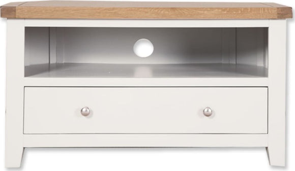 Canberra White Corner TV Cabinet
