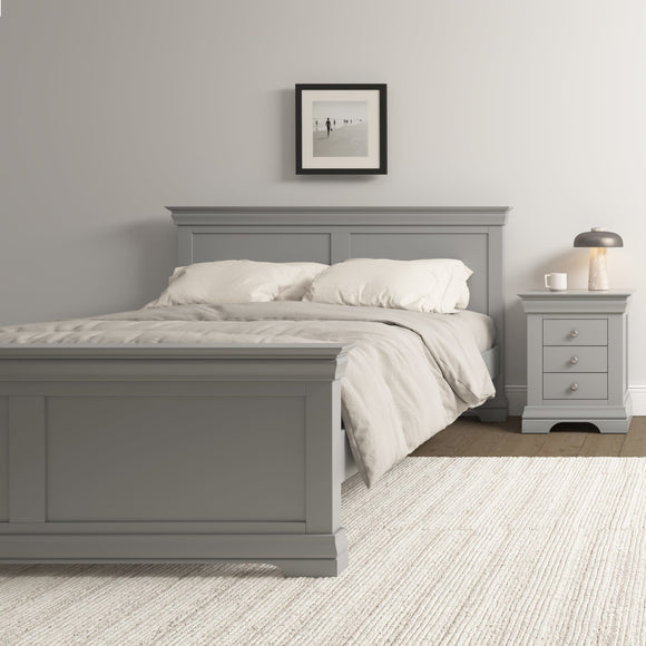 Chateau 5' Bed High Foot End - Pebble Grey