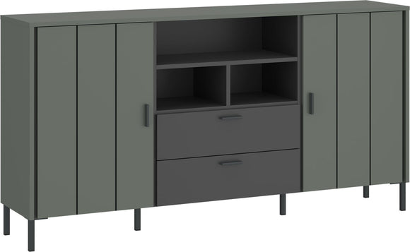 Ardel Sideboard 2 Door 2 Drawer in Green/Grey