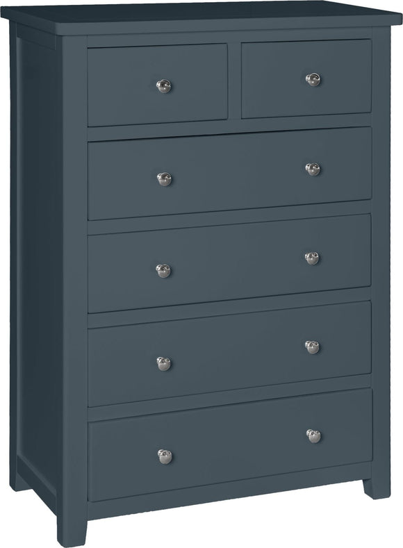Henley 2 over 4 Chest-Blue