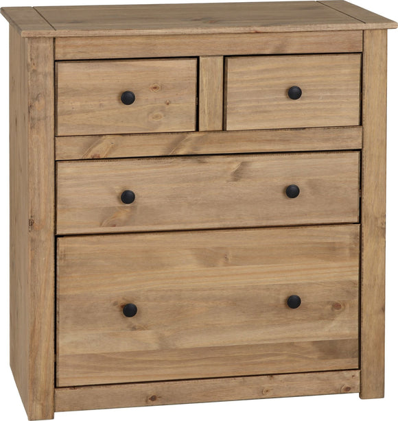 Santiago 2+2 Drawer Chest - Natural Wax