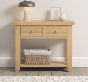 Windsford 2 Drawer Console Table - Natural Oak