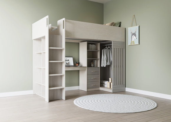 Kids Collection Saturn High Sleeper - White