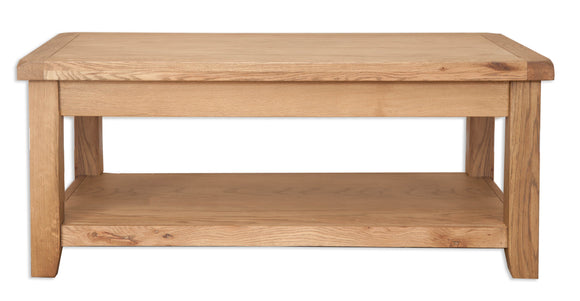Canberra Oak Coffee Table - Rustic Finish