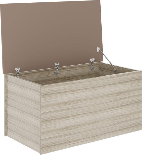 Utah Blanket Box - Oyster Gloss & Light Oak