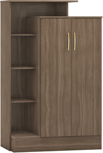 Utah Petite Open Shelf Wardrobe - Rustic Oak