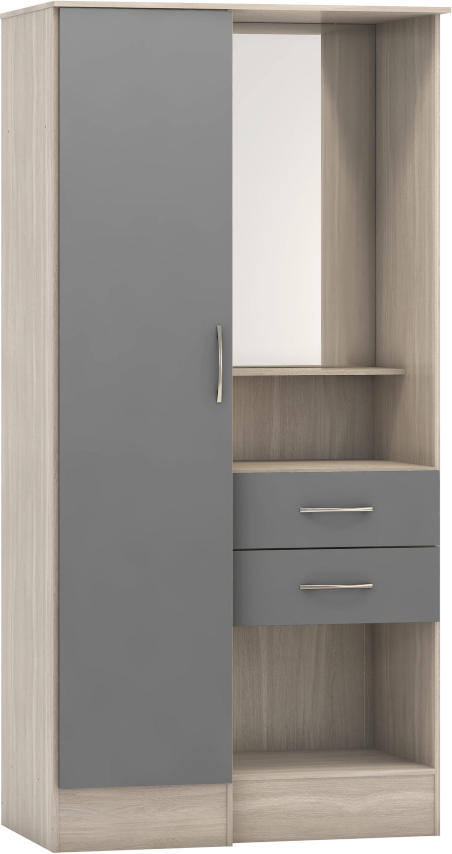 1 door wardrobe grey discount