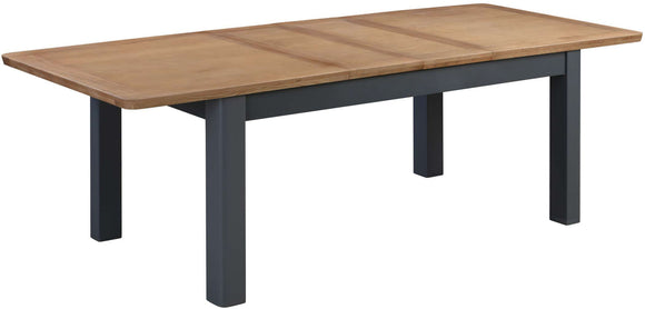Crescent Oak Extendable Dining Table (6 foot) - Midnight Blue