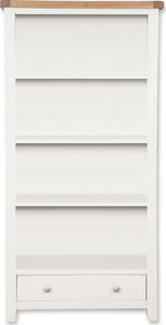 Canberra Painted Tall Wide Bookcase - White