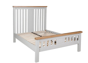 Canberra Painted Double Bed Frame - Grey