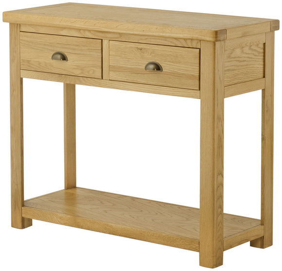 Oregon Oak 2 Drawer Console Table - Oak