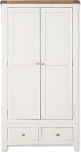 Canberra Painted Double Wardrobe - White