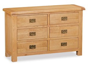Manor Oak Small Dresser 6 Drawer