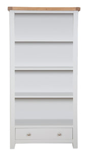 Canberra Painted Tall Wide Bookcase - Grey