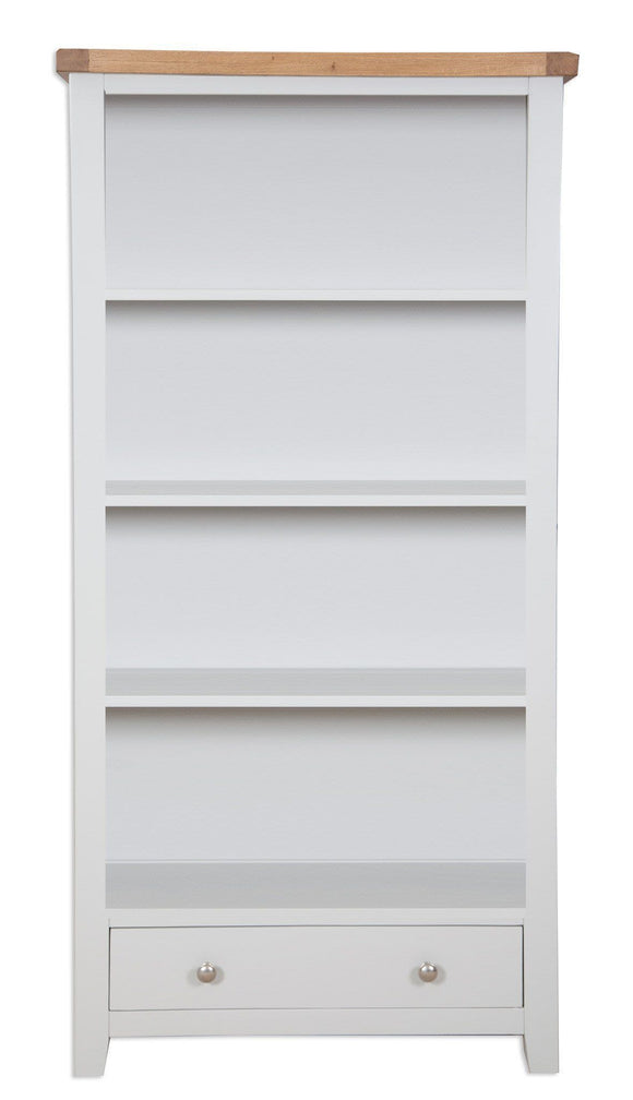 Canberra Painted Tall Wide Bookcase - Grey