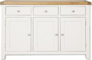 Canberra Painted Triple Sideboard - White