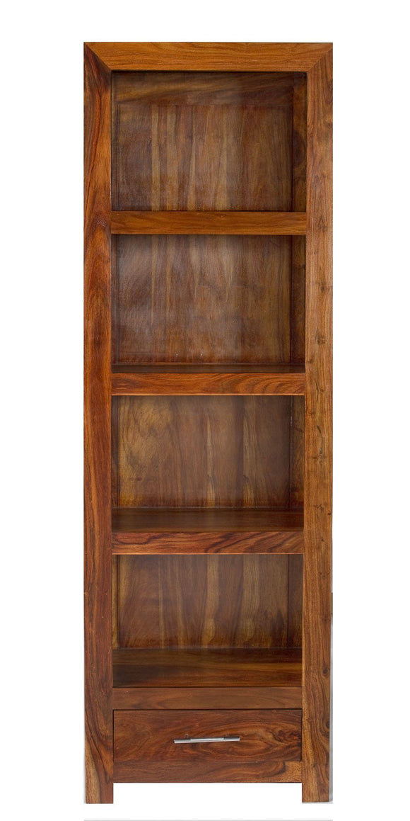 Cube Petite Slim Bookcase - Sheesham