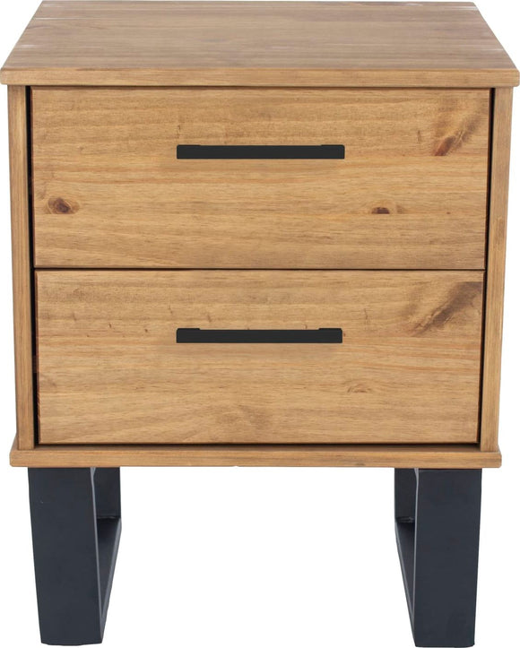 Texas 2 drawer bedside cabinet - Pine