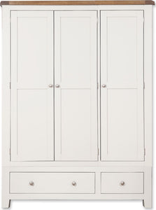 Canberra Painted Triple Wardrobe - White