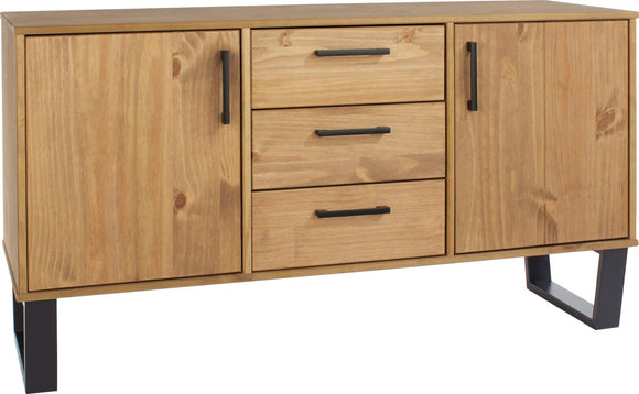 Texas medium sideboard with 2 doors, 3 drawers - Pine