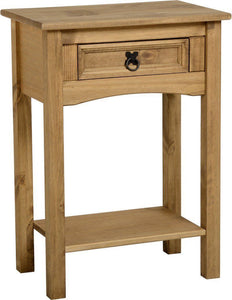 Corona Mexican Pine Console Table 1 Drawer with Shelf