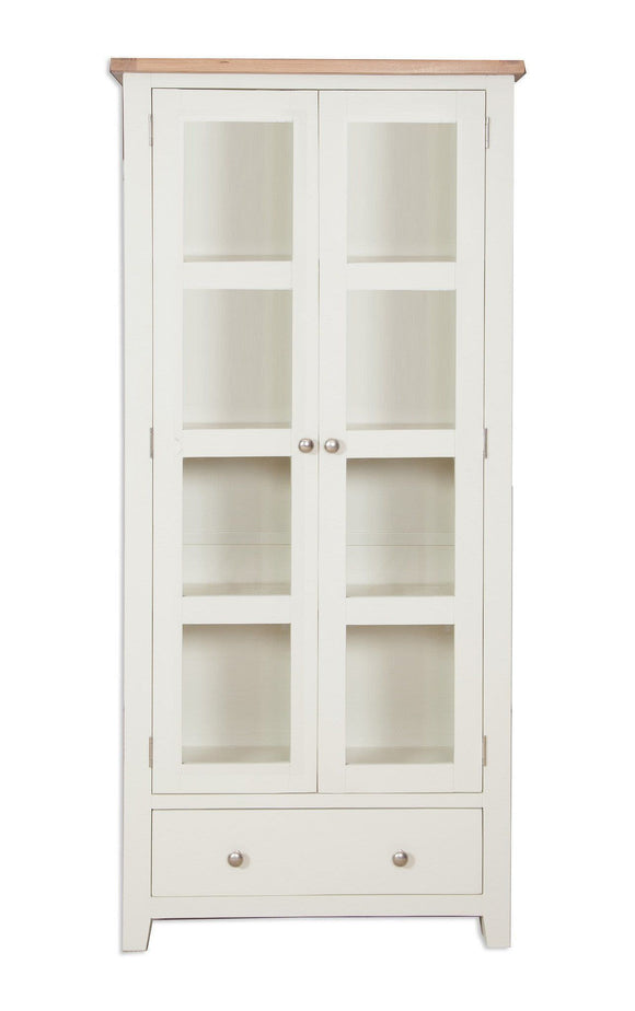 Canberra Painted Display Cabinet - Ivory