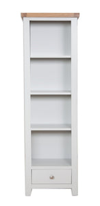 Canberra Painted Tall Narrow Bookcase - Grey