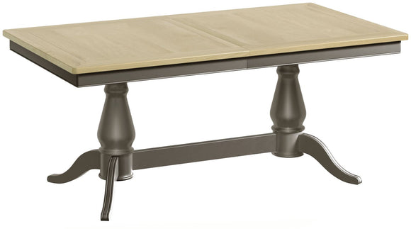 Harmony Oak Twin Pedestal Ext Dining Table