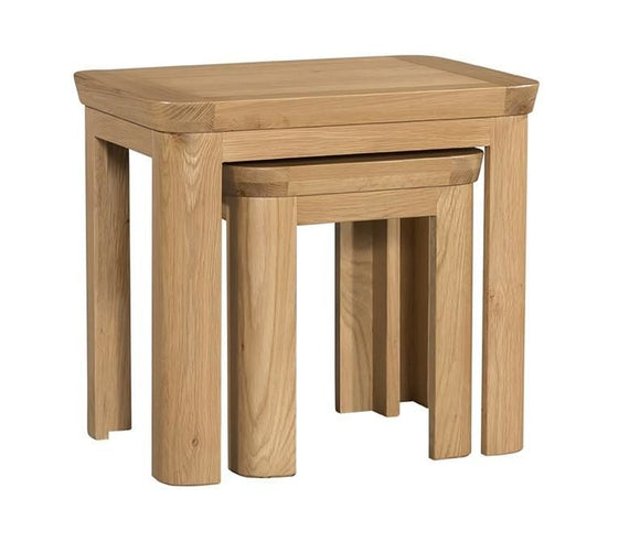 Crescent Oak Nest of Tables - Oak
