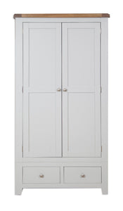 Canberra Painted Double Wardrobe - Grey