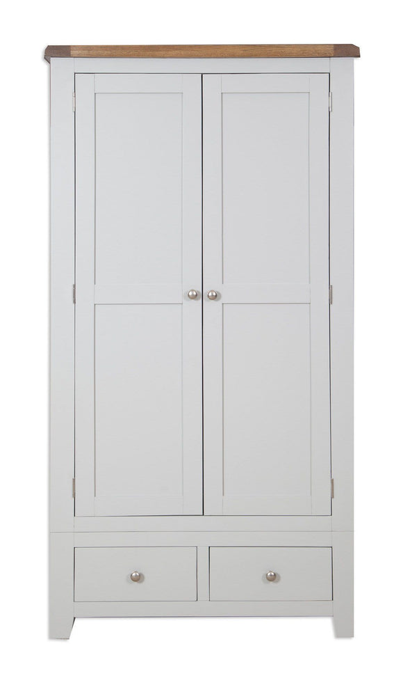 Canberra Painted Double Wardrobe - Grey