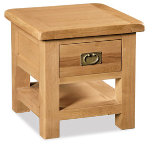 Manor Oak Lamp Table With Drawer