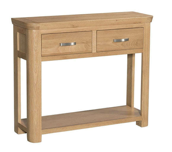 Crescent Oak Large Console Table - Oak
