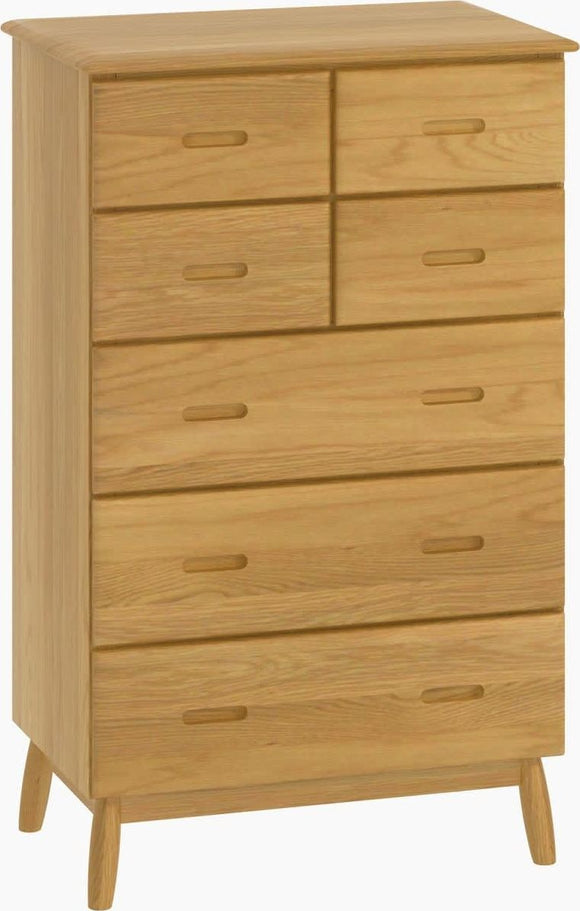 Malmo Oak 4 over 3 Tall Chest