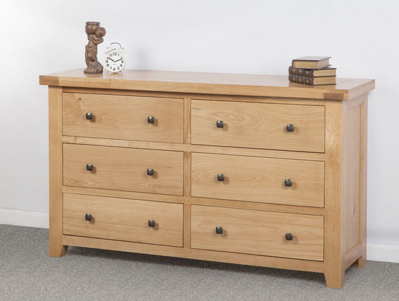 Devonshire Oak 6 Drawer Wide Chest