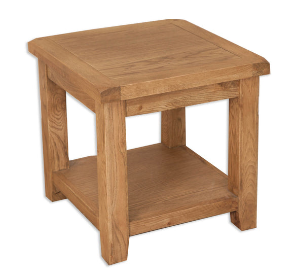 Canberra Oak Lamp Table - Rustic Finish