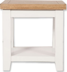 Canberra Painted Lamp Table - White