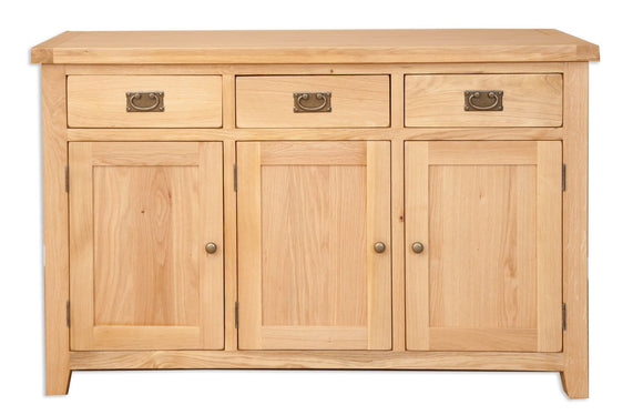 Canberra Oak Triple Sideboard - Natural Finish