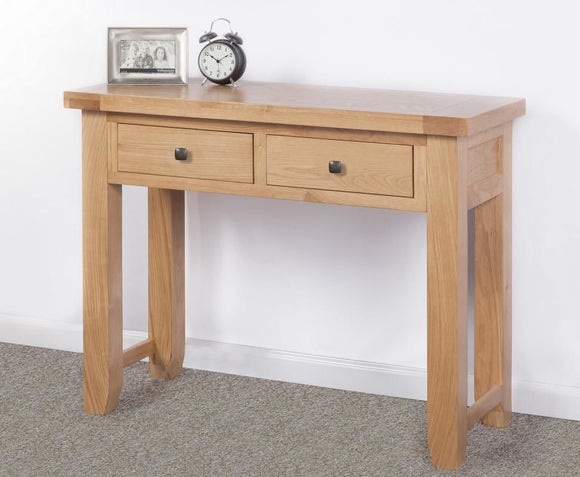 Devonshire Oak Large 2 Drawer Console Table