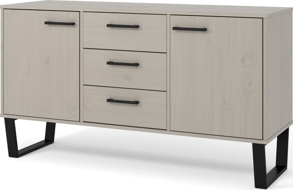 Texas medium sideboard with 2 doors, 3 drawers - Grey