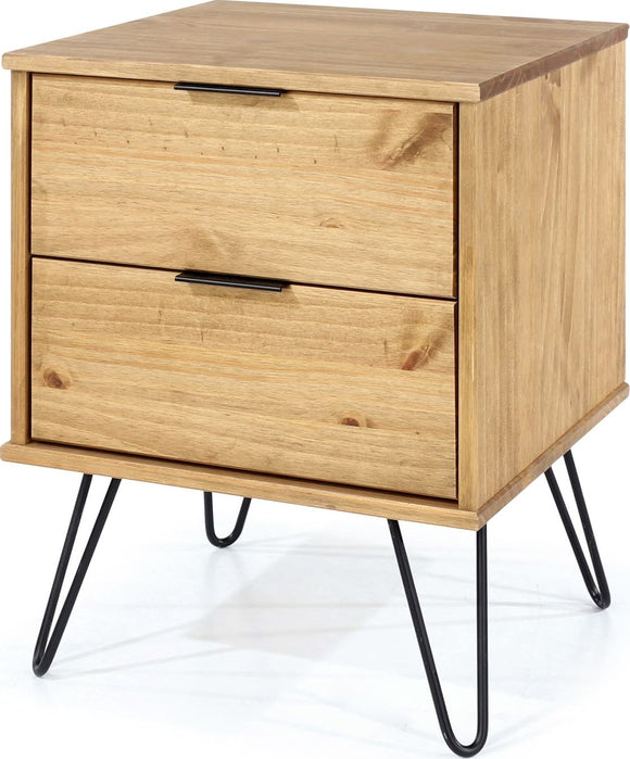 Augusta Pine 2 drawer bedside cabinet