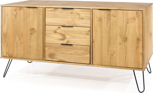 Augusta Pine medium sideboard with 2 doors, 3 drawers